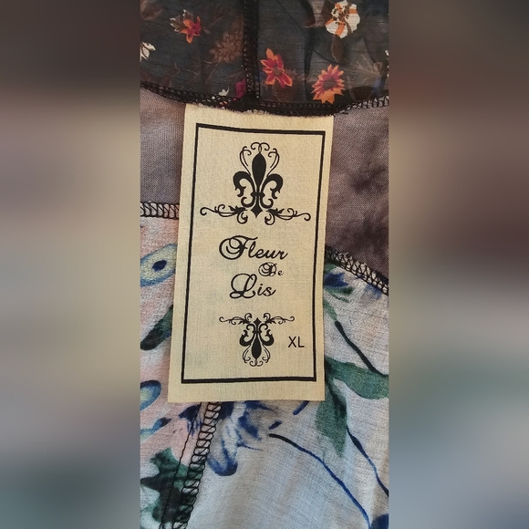 Women’s Boho Patchwork Open Front Long Vest Sleeveless Floral Duster XL Artsy - Picture 6 of 8